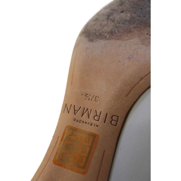 Alexandre Birman Womens Back Zip Pointed Toe Kitten Heel Booties White Size 37.5 - Picture 5 of 5